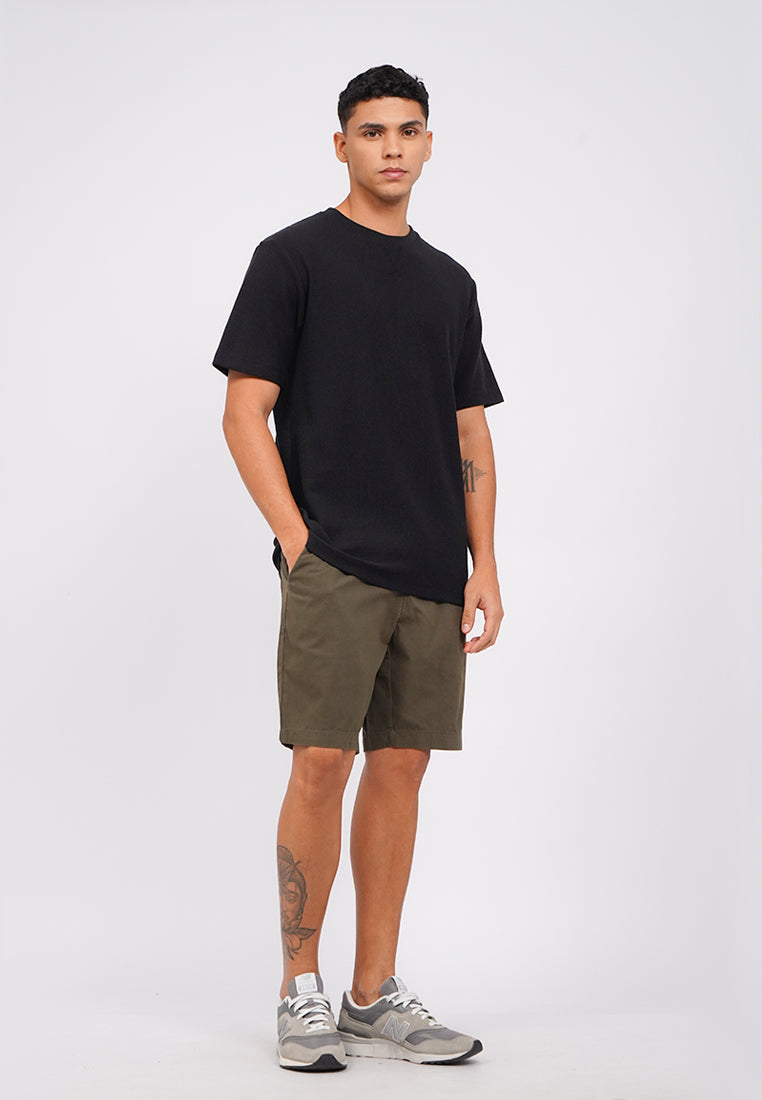 Slim Fit Drawstring Short Pants