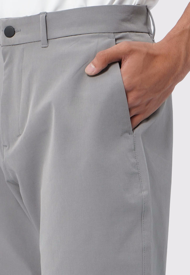 4-Way Stretch Textured Short Pants Grey