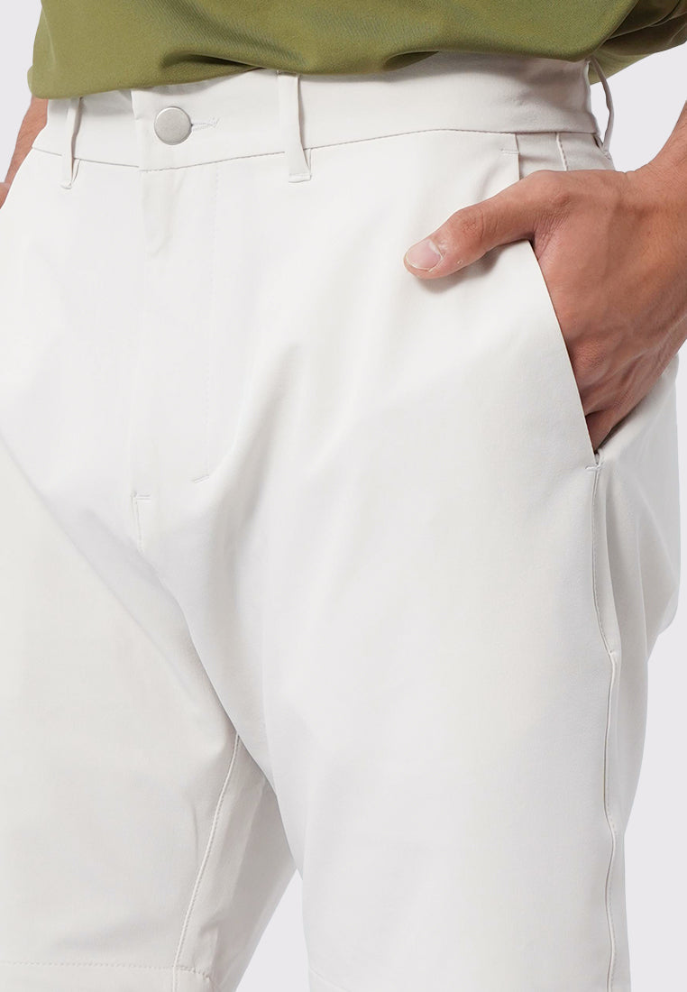 4-Way Stretch Textured Short Pants Ecru