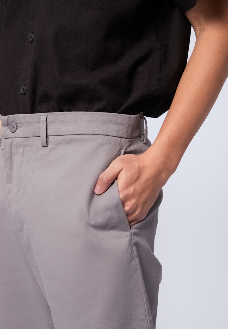 Regular Fit Chinos Short Pants Grey