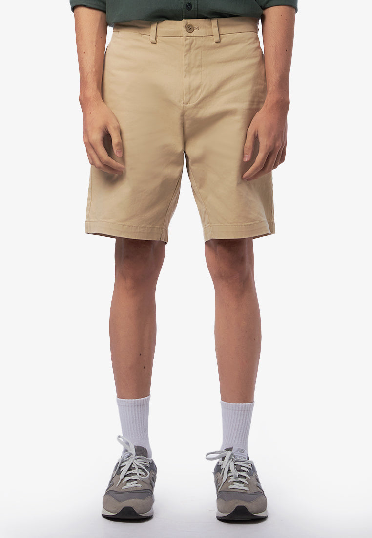 Regular Fit Chinos Short Pants Beige
