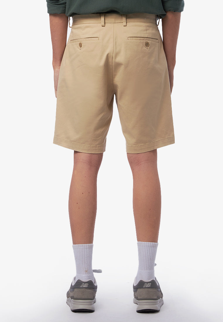 Regular Fit Chinos Short Pants Beige