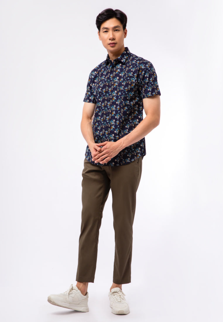 Easy Care Printed Short Sleeve Shirt