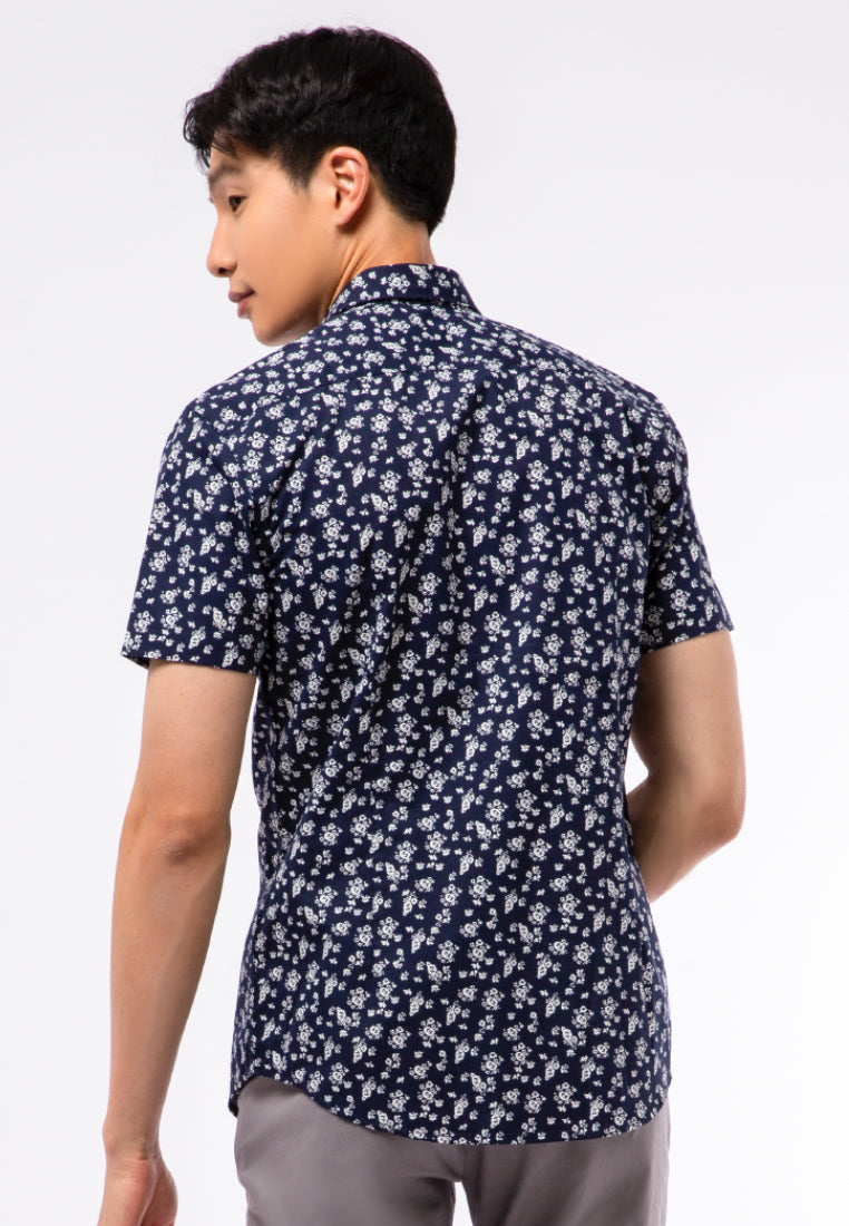 Easy Care Printed Short Sleeve Shirt