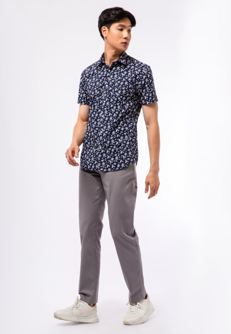 Easy Care Printed Short Sleeve Shirt