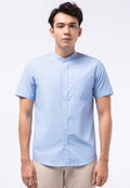 Stand Up Collar Short Sleeve Shirt