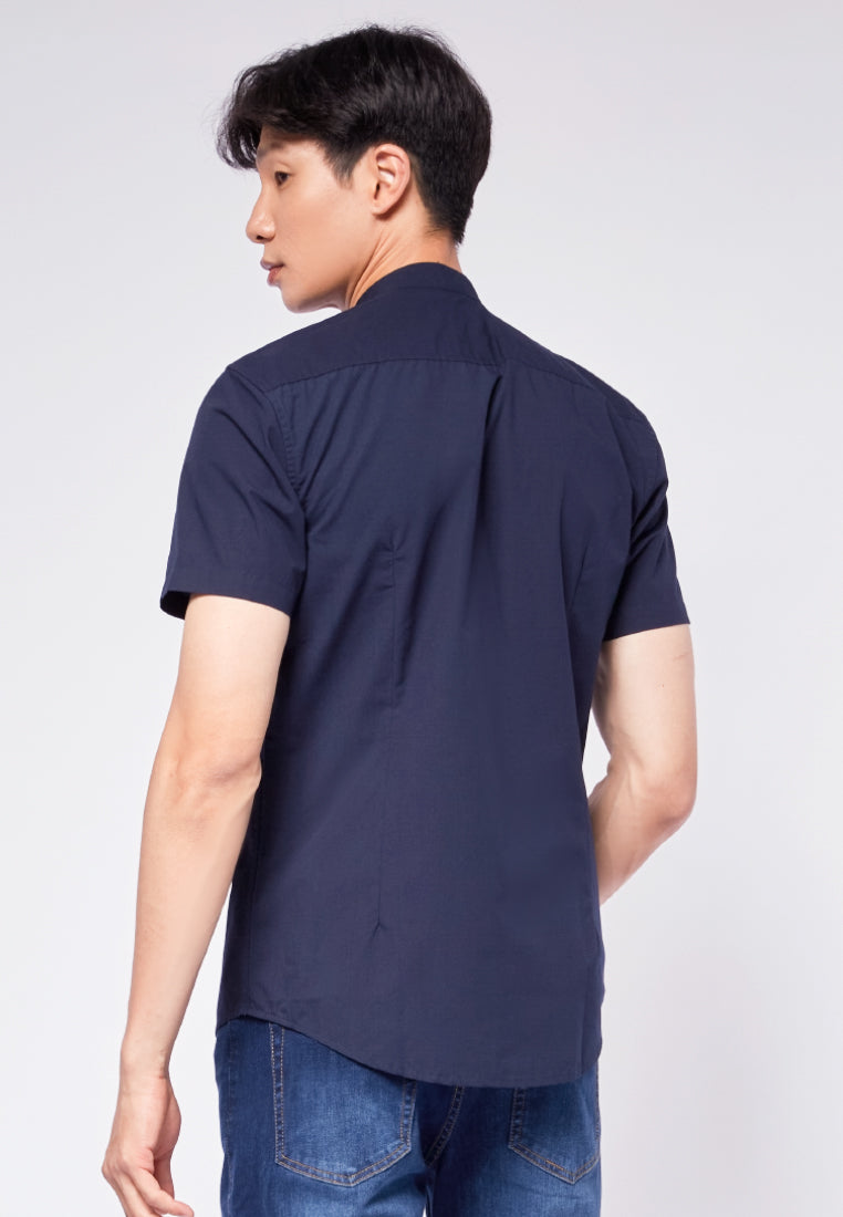 Slim Fit Stand Up Collar Shirt