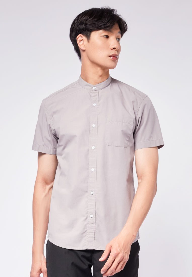 Slim Fit Stand Up Collar Shirt