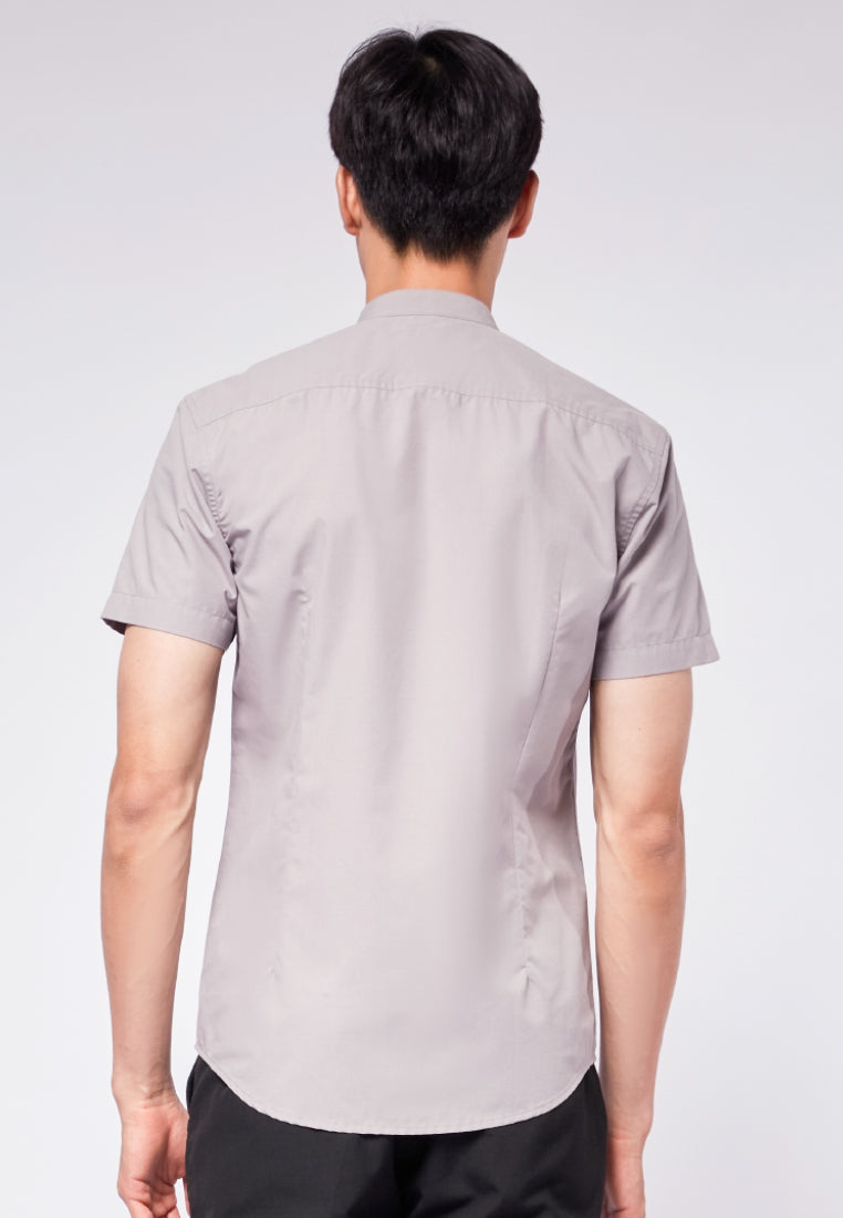 Slim Fit Stand Up Collar Shirt