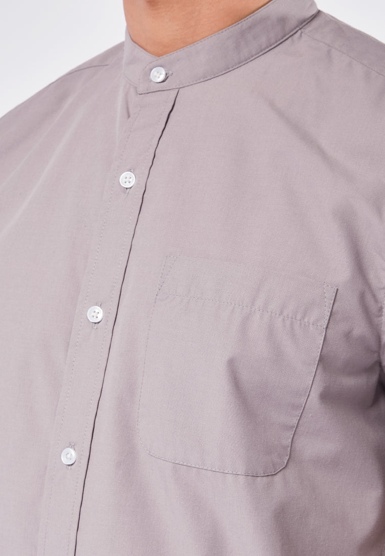 Slim Fit Stand Up Collar Shirt