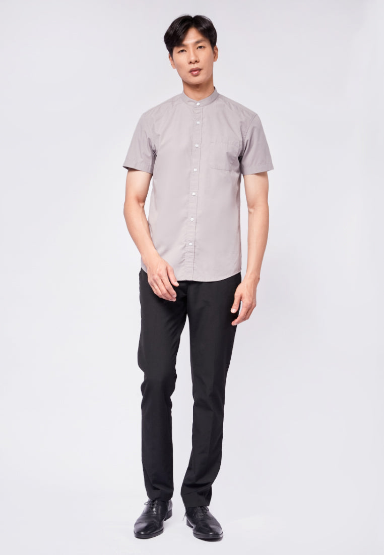 Slim Fit Stand Up Collar Shirt