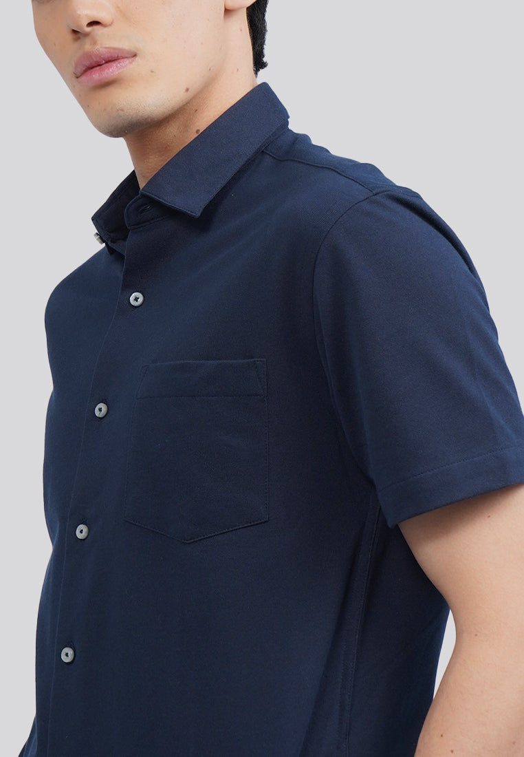 Slim Fit Short Sleeve Knit Shirt