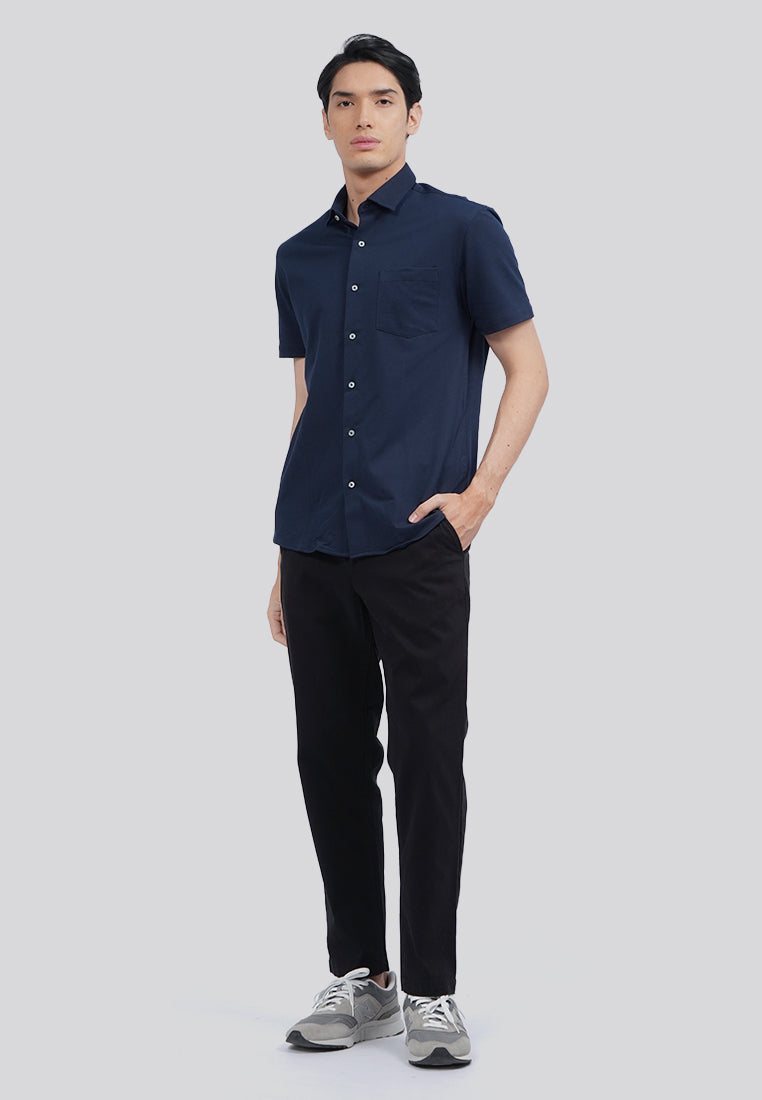 Slim Fit Short Sleeve Knit Shirt