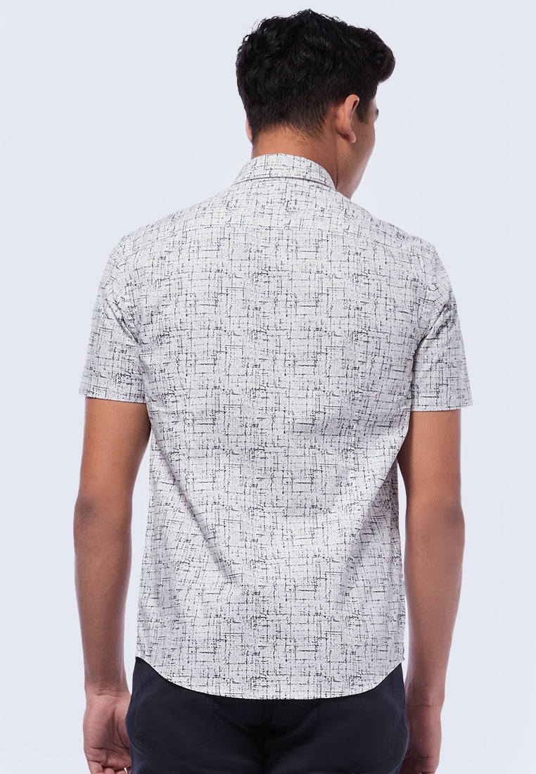 Printed Slim Fit Short Sleeve Shirt