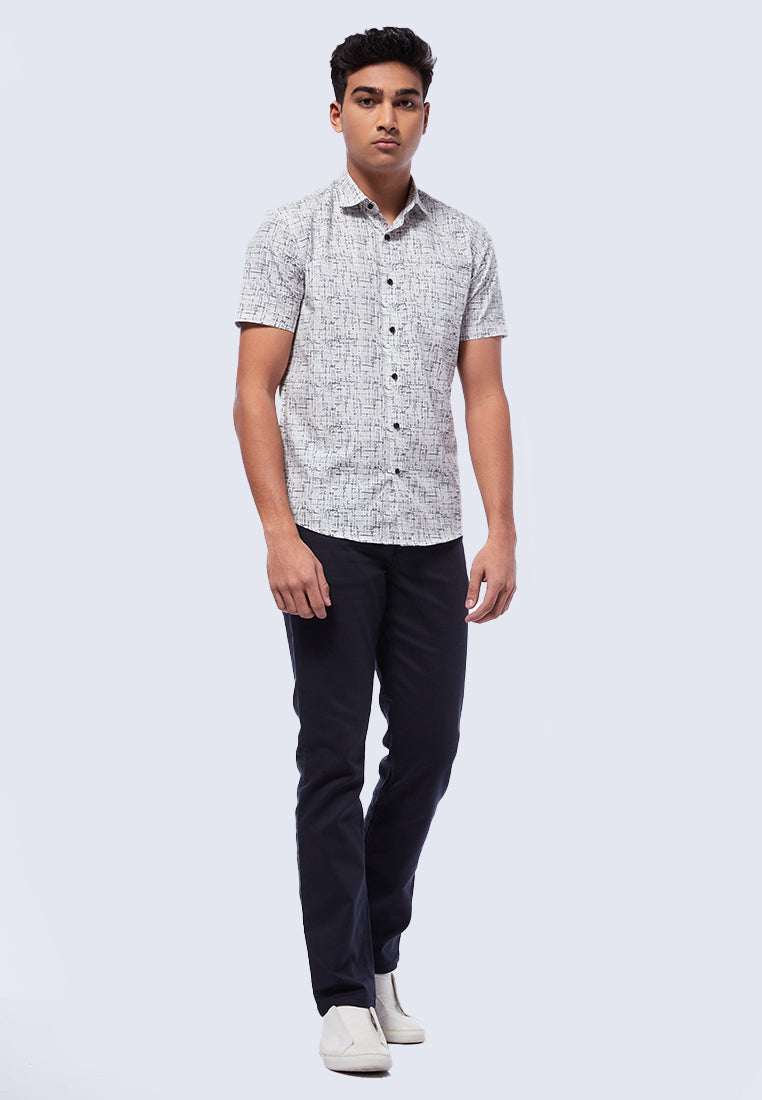 Printed Slim Fit Short Sleeve Shirt