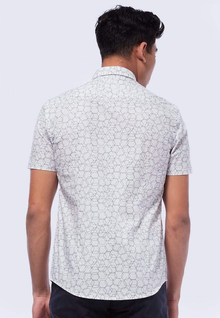Printed Slim Fit Short Sleeve Shirt