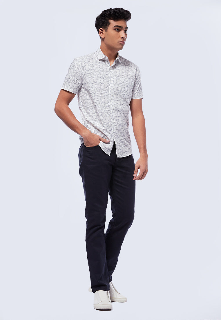 Printed Slim Fit Short Sleeve Shirt