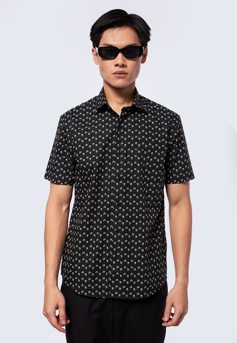 Slim Fit Printed Short Sleeve Shirt
