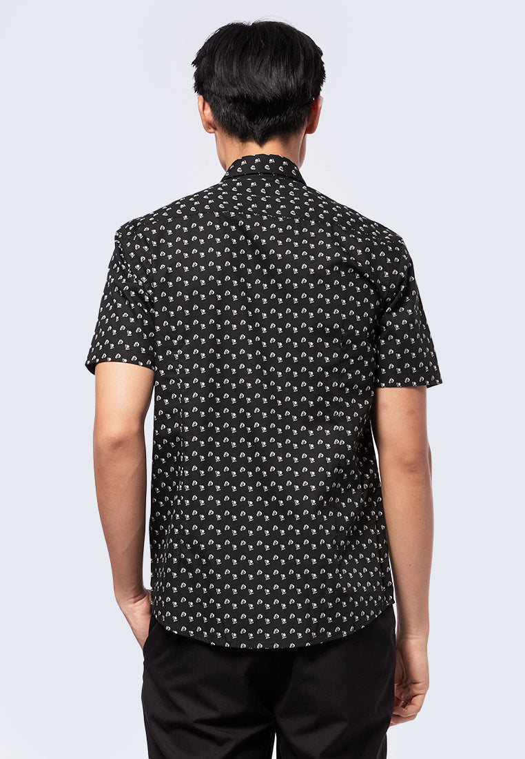 Slim Fit Printed Short Sleeve Shirt