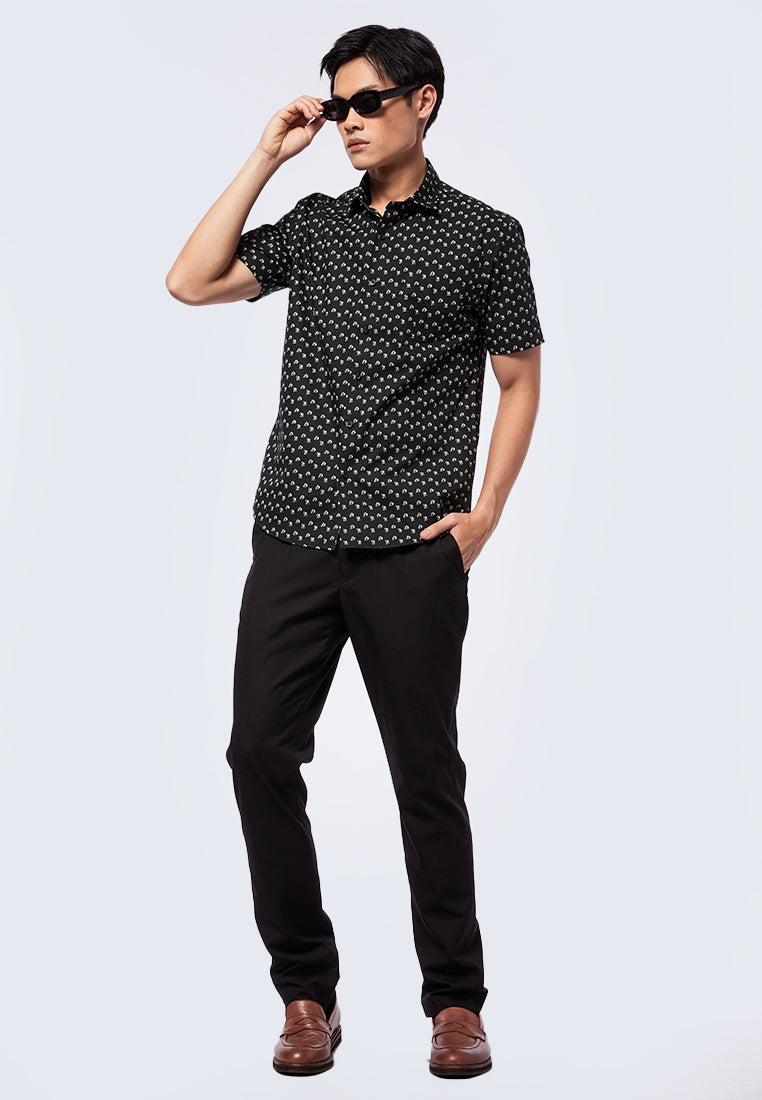 Slim Fit Printed Short Sleeve Shirt