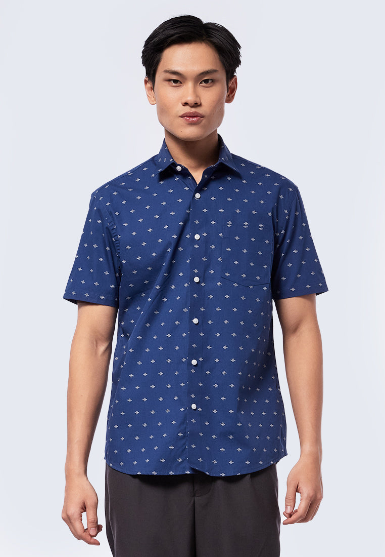 Slim Fit Printed Short Sleeve Shirt