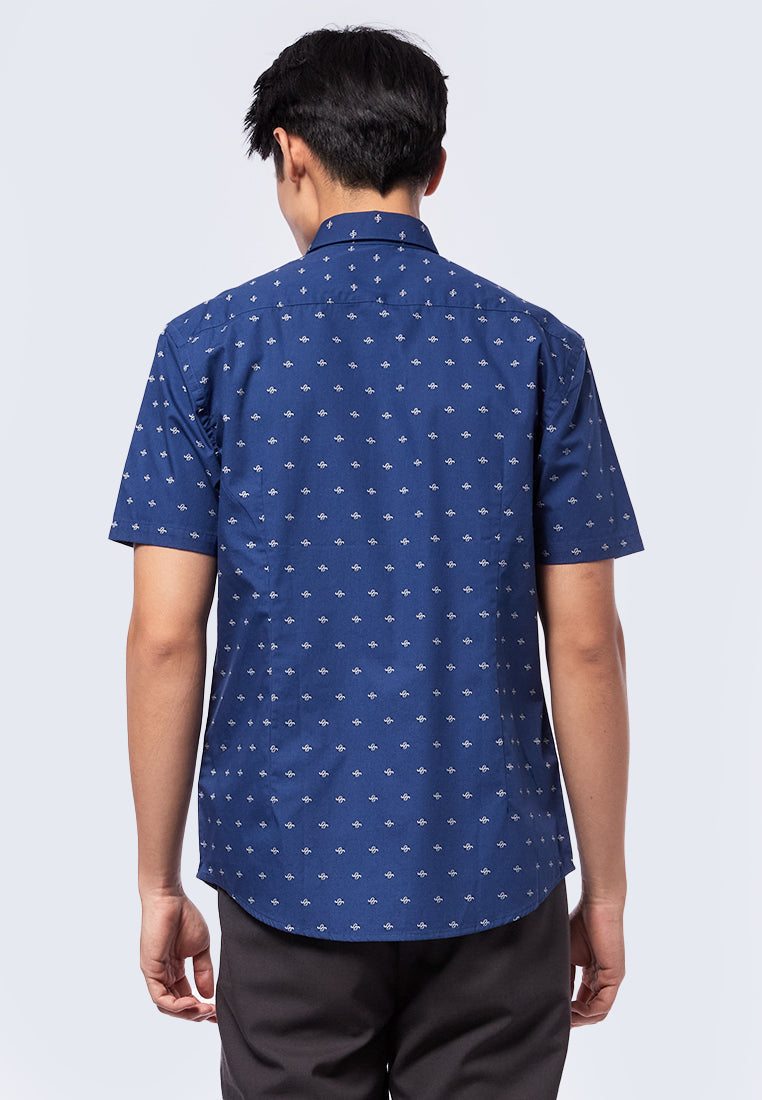 Slim Fit Printed Short Sleeve Shirt