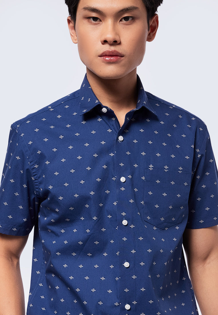 Slim Fit Printed Short Sleeve Shirt