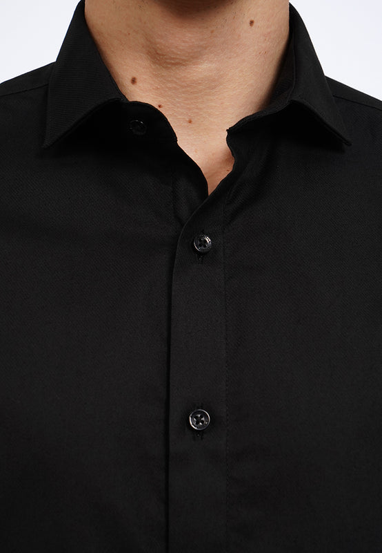 Slim Fit Short Sleeve Textured Shirt