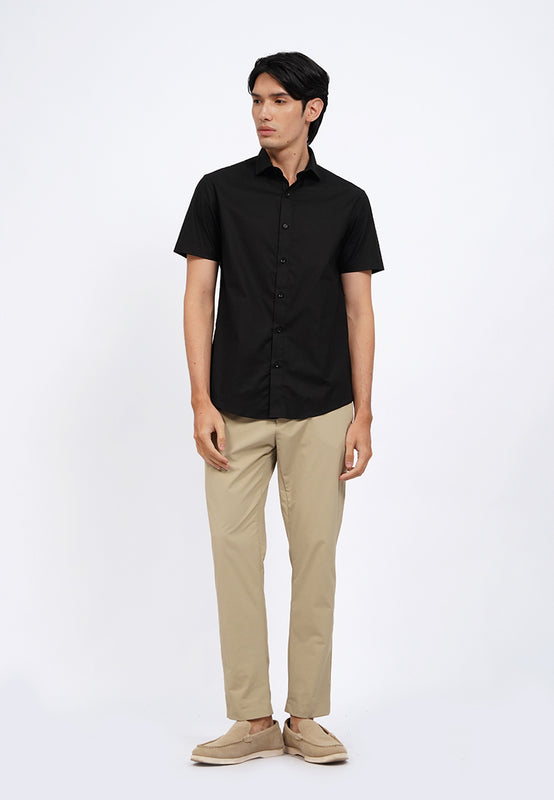 Slim Fit Short Sleeve Textured Shirt