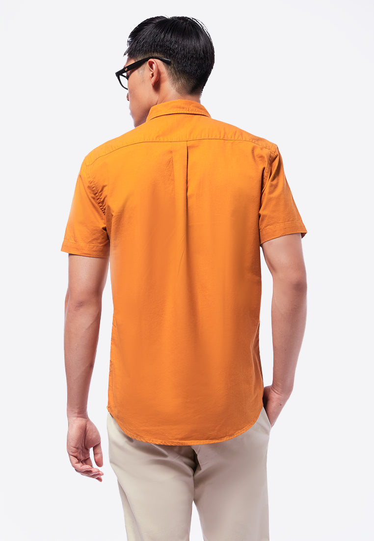 Slim Fit Short Sleeve Oxford Shirt