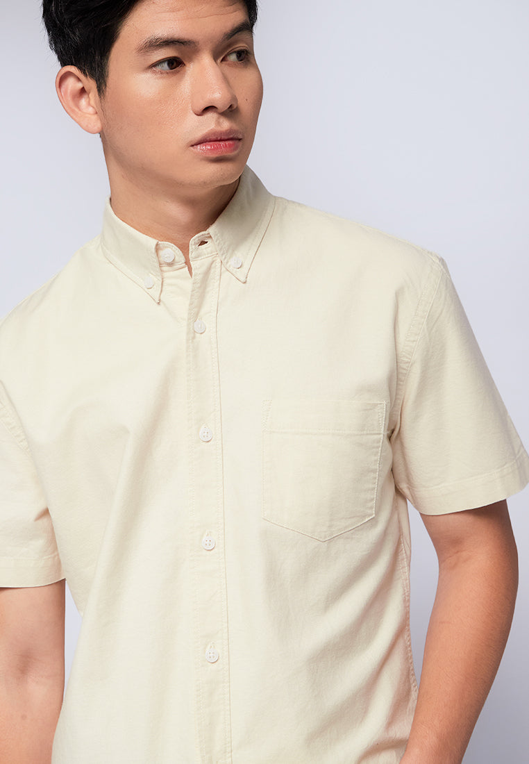 Slim Fit Short Sleeve Oxford Shirt