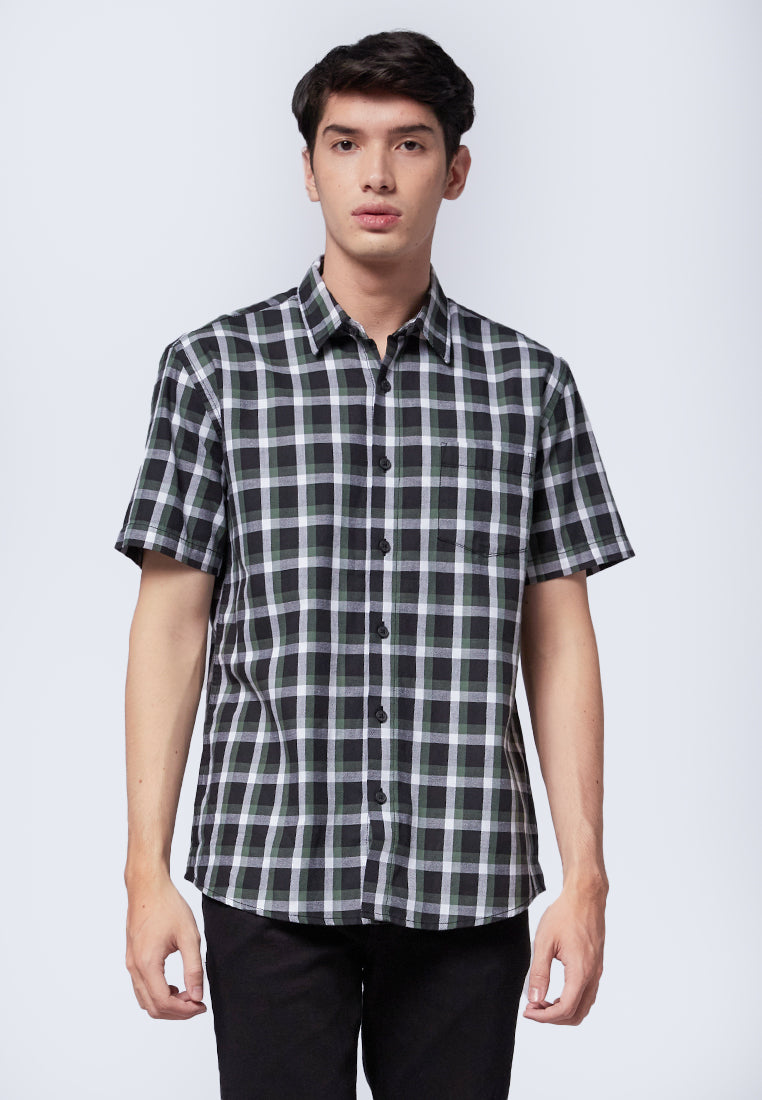 Slim Fit Short Sleeve Check Shirt