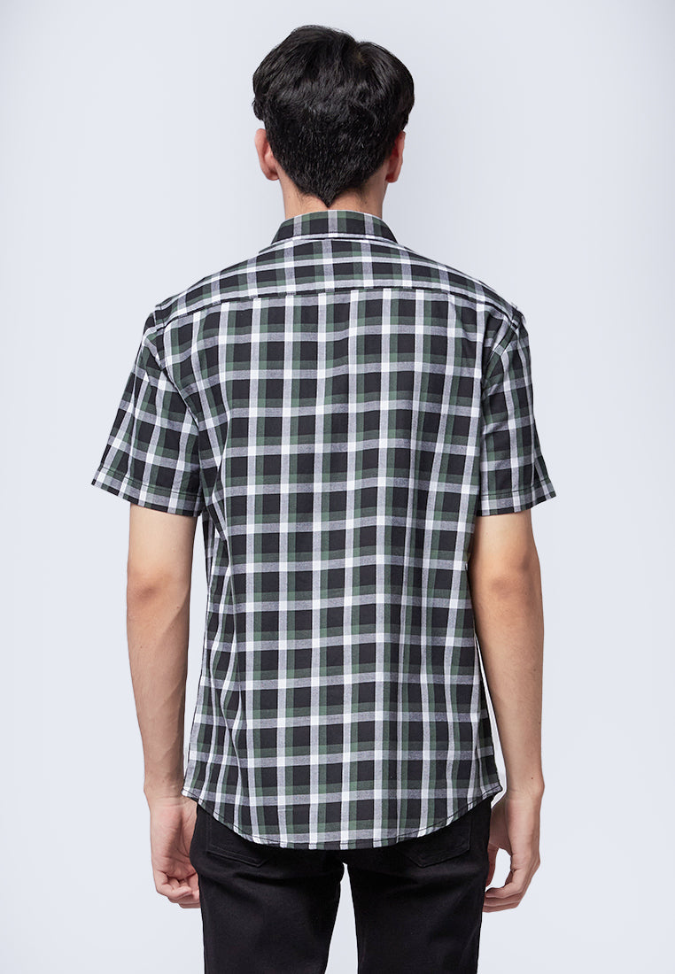 Slim Fit Short Sleeve Check Shirt
