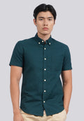 Slim Fit Buttend Down Collar Short Sleeve Shirt