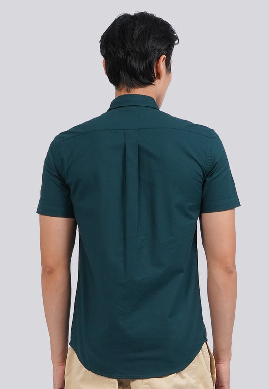 Slim Fit Buttend Down Collar Short Sleeve Shirt
