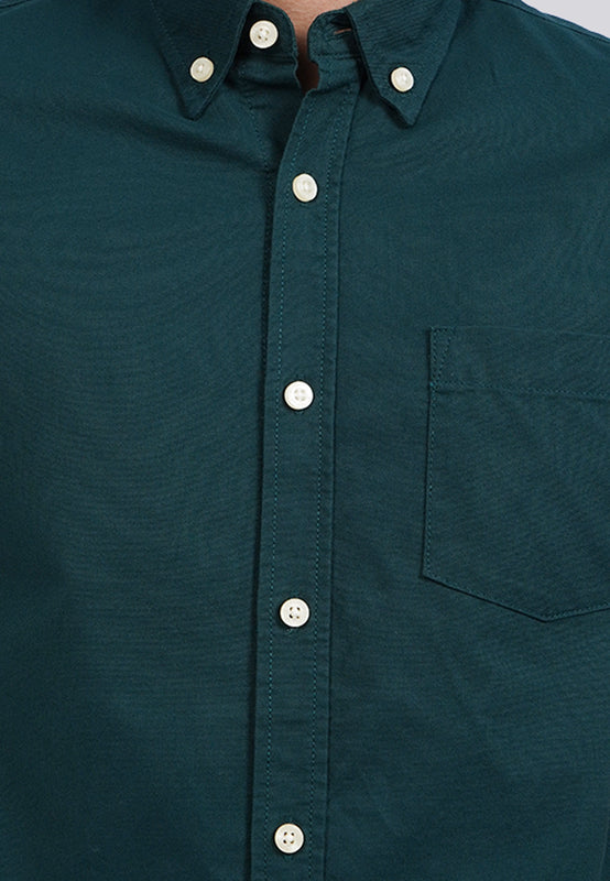 Slim Fit Buttend Down Collar Short Sleeve Shirt