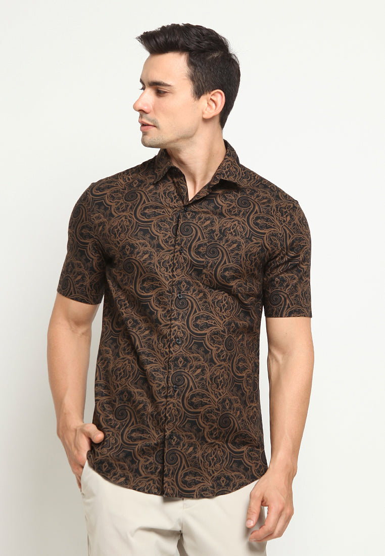 Printed short sleeve shirt