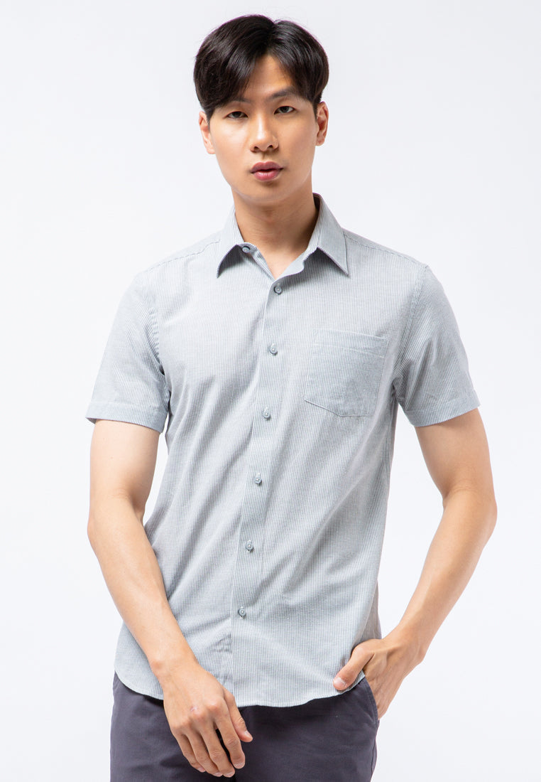 Slim Fit Short Sleeve Printed Shirt
