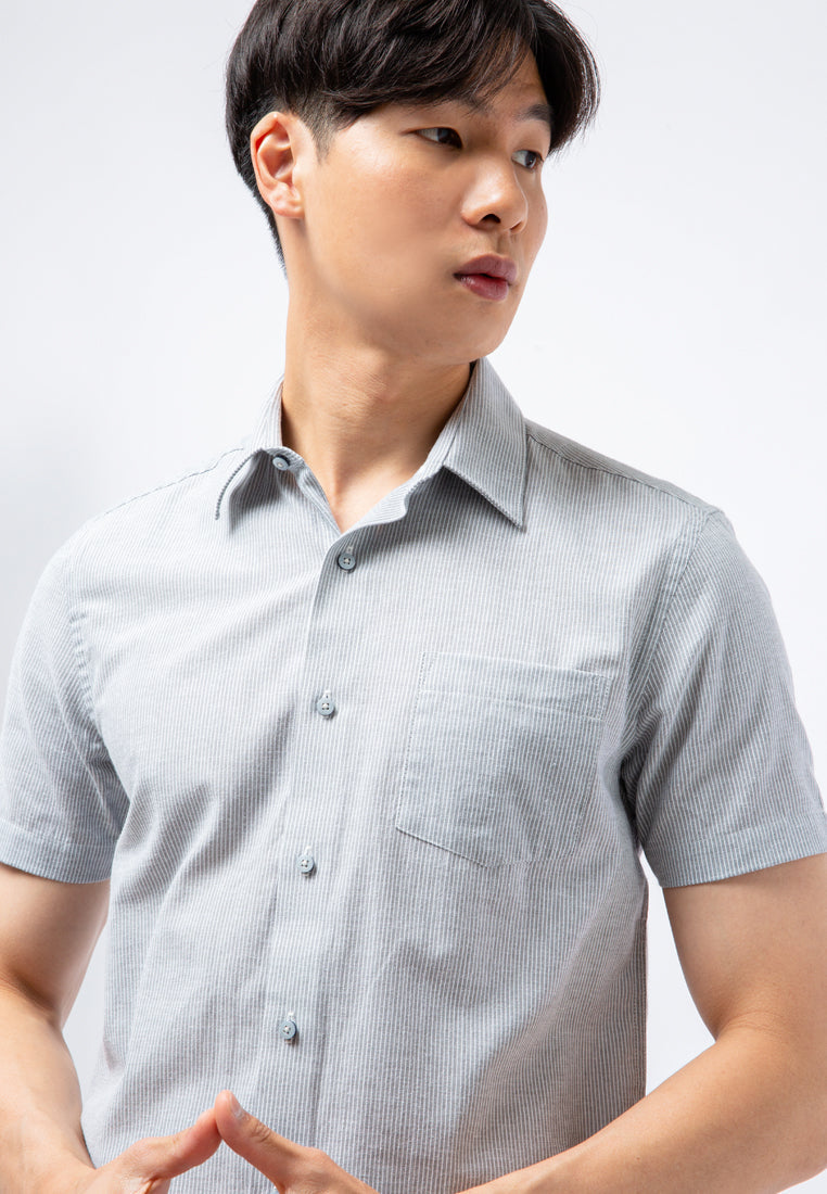 Slim Fit Short Sleeve Printed Shirt