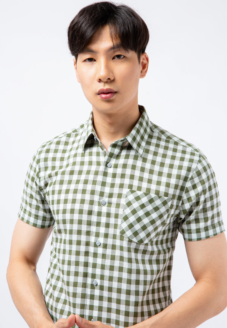 Slim Fit Short Sleeve Printed Shirt