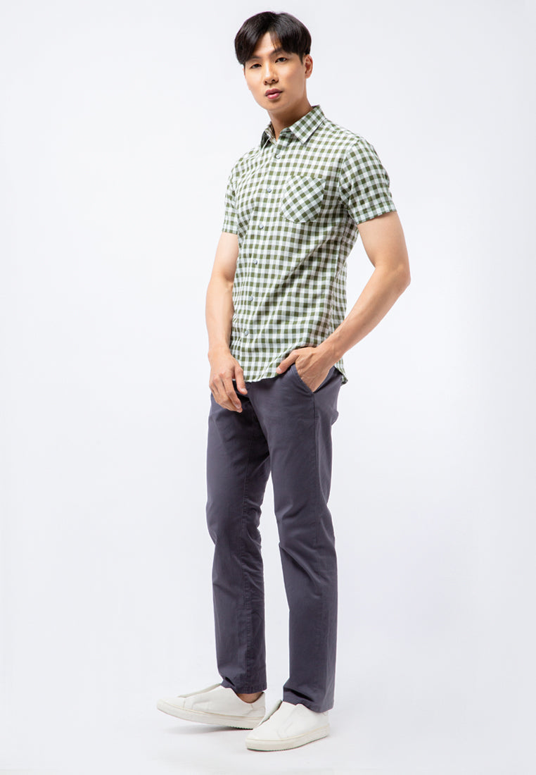 Slim Fit Short Sleeve Printed Shirt