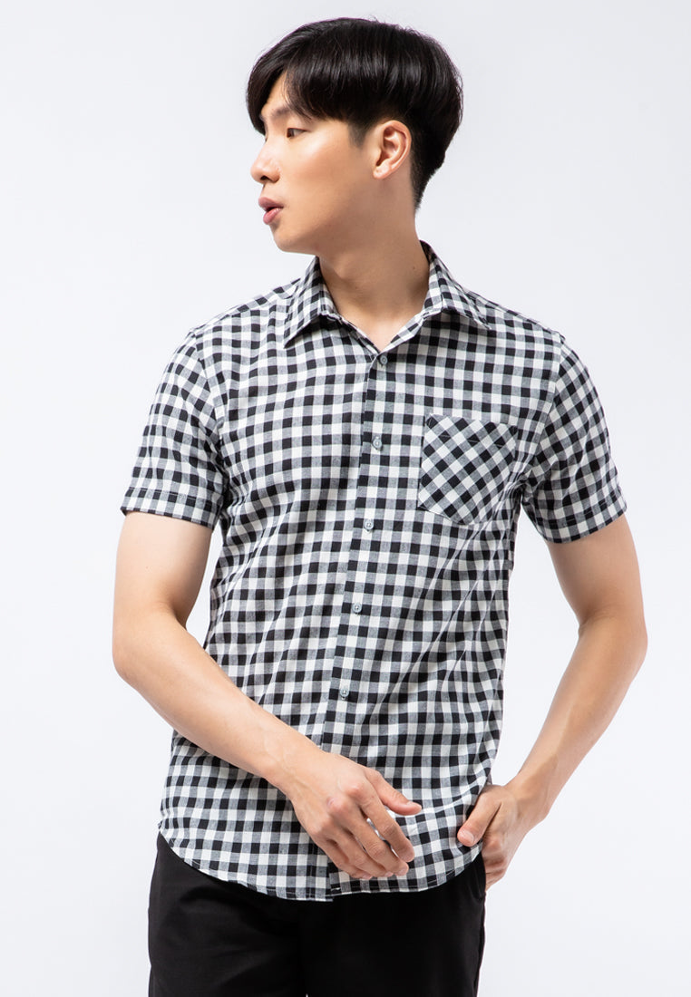 Slim Fit Short Sleeve Printed Shirt