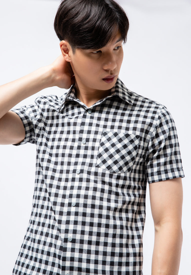 Slim Fit Short Sleeve Printed Shirt