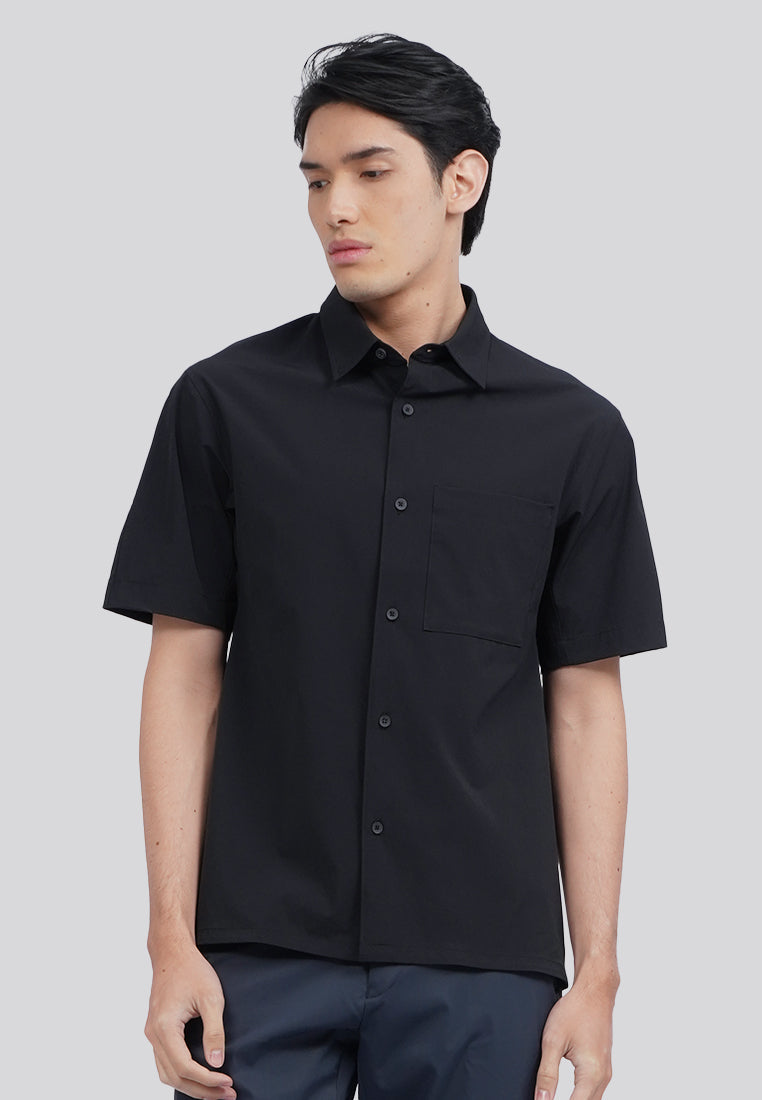 4-Way Stretch Short Sleeve Shirt Black