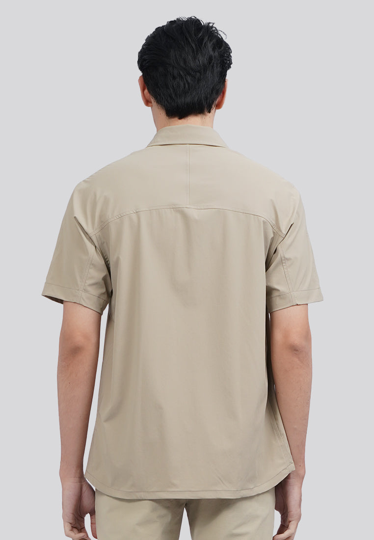 4-Way Stretch Short Sleeve Shirt Taupe