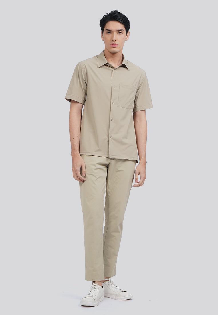 4-Way Stretch Short Sleeve Shirt Taupe