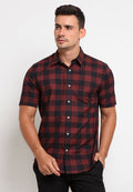 Checked short sleeves shirt