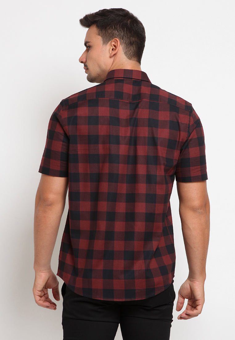 Checked short sleeves shirt