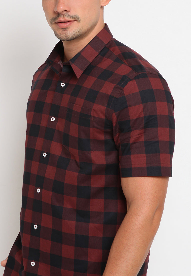 Checked short sleeves shirt