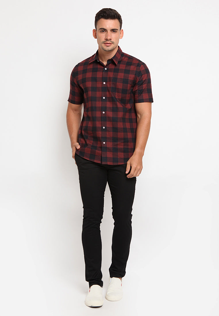 Checked short sleeves shirt